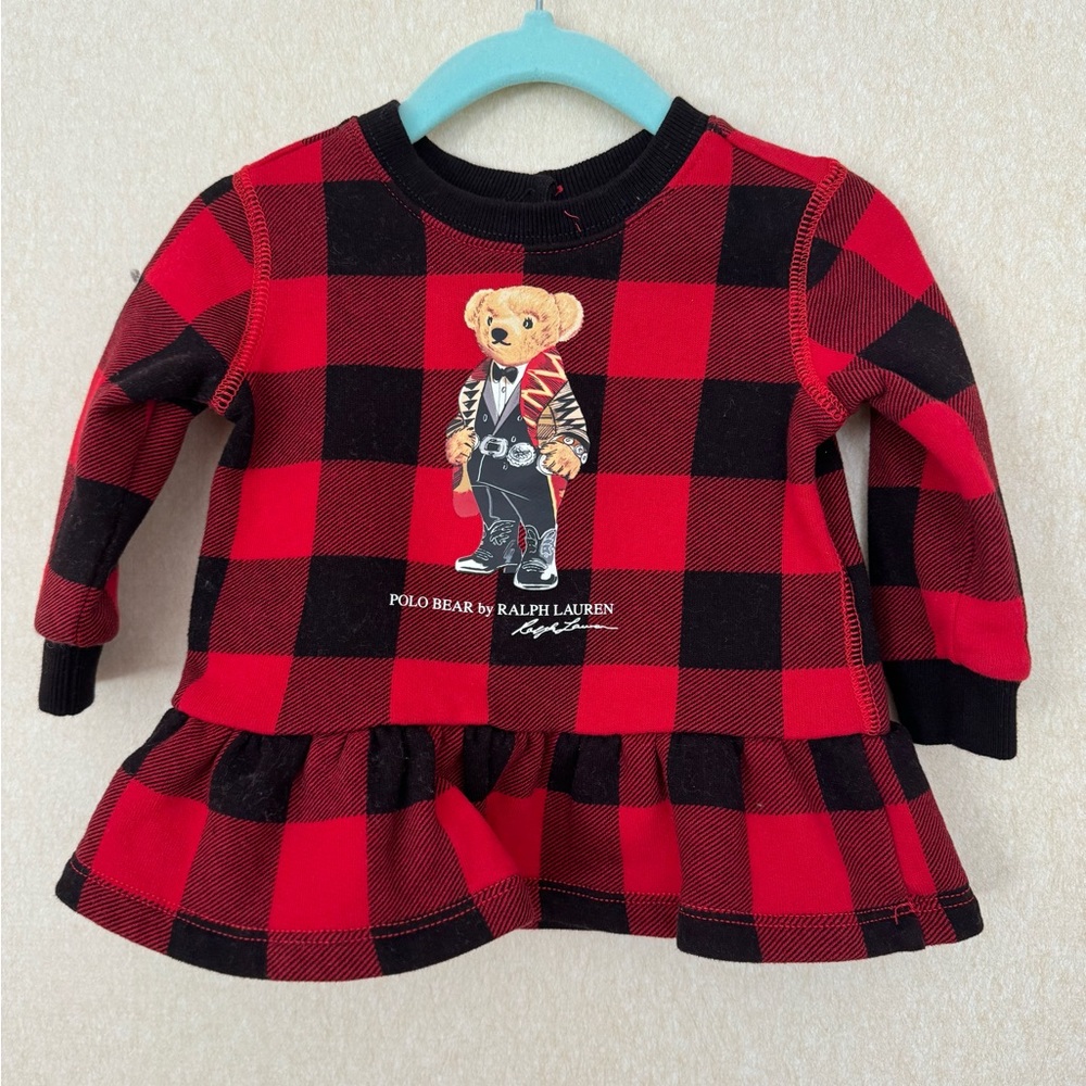 Ralph Lauren Buffalo Plaid Sweater 6-9mo